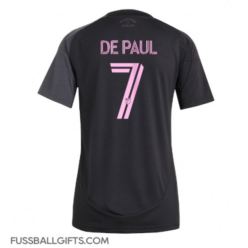 Inter Miami Rodrigo De Paul #7 Fußballbekleidung Auswärtstrikot Damen 2025-26 Kurzarm